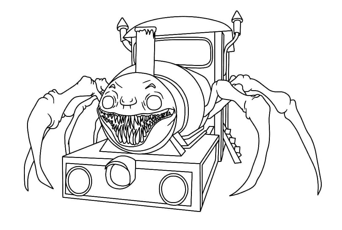 Colorful Choo-Choo Charles Printable For Kids Coloring Page