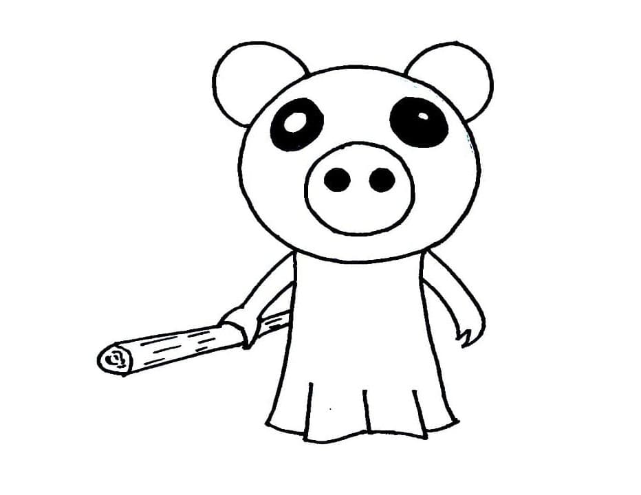 Complimentary Piggy Roblox Printouts Coloring Page