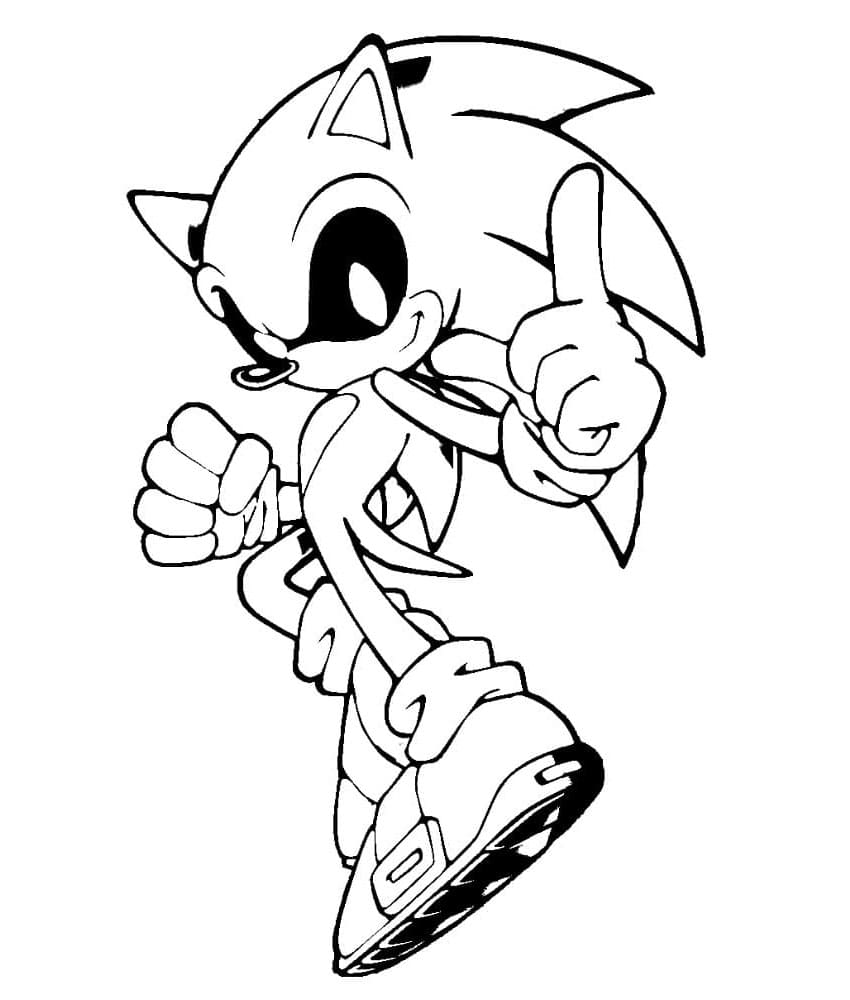 Complimentary Sonic Exe Coloring Page