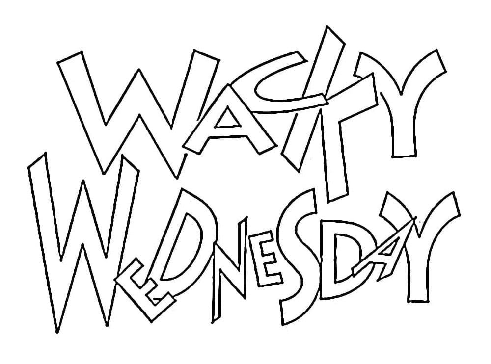 Complimentary Wacky Wednesday Printables Coloring Page