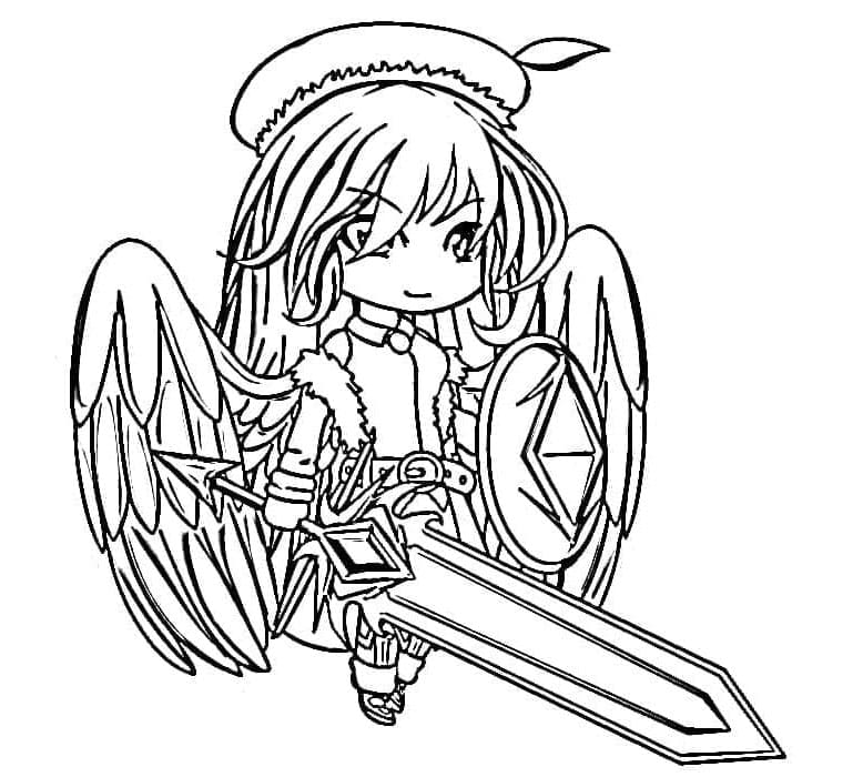 Cool Angel Rebel Revolutions Coloring Page