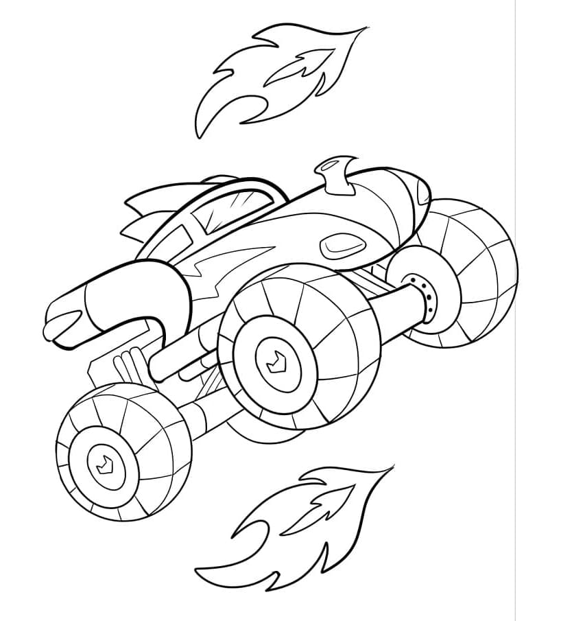 Cool Monster Truck Free Drawing Coloring Page