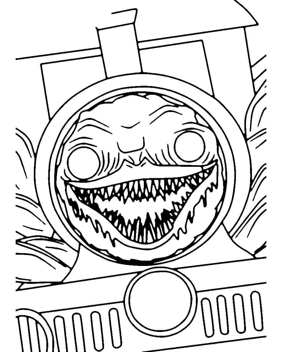 Creative Choo-Choo Charles Free Printable Coloring Page