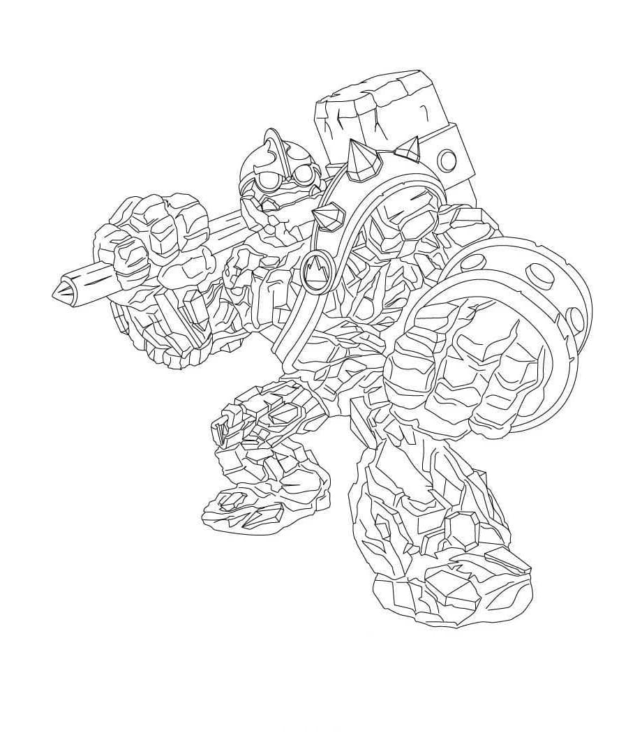 Crucher Skylanders Free Printable Coloring Page