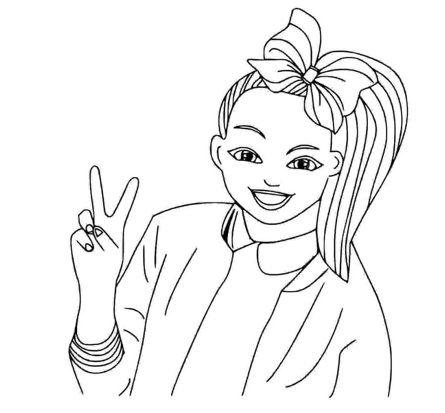 Cute Jojo Siwa Sweetness Coloring Page