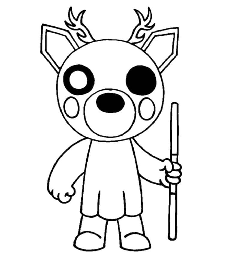 Dessa Costume in Piggy Roblox Coloring Page