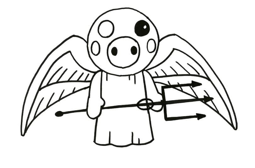 Devil Costume in Piggy Roblox Coloring Page