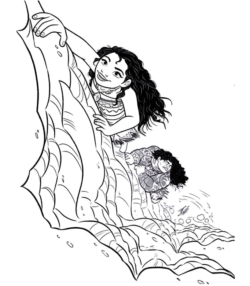 Disney Moana Free Image Coloring Page