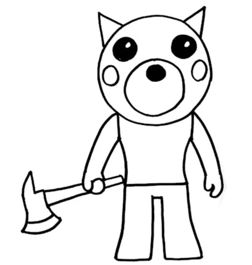 Doggy Pig Coloring Page