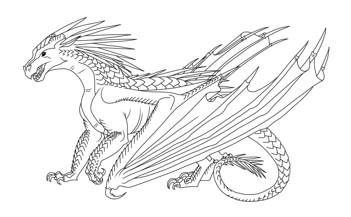 Dragon Activity Wings of Fire Coloring Page