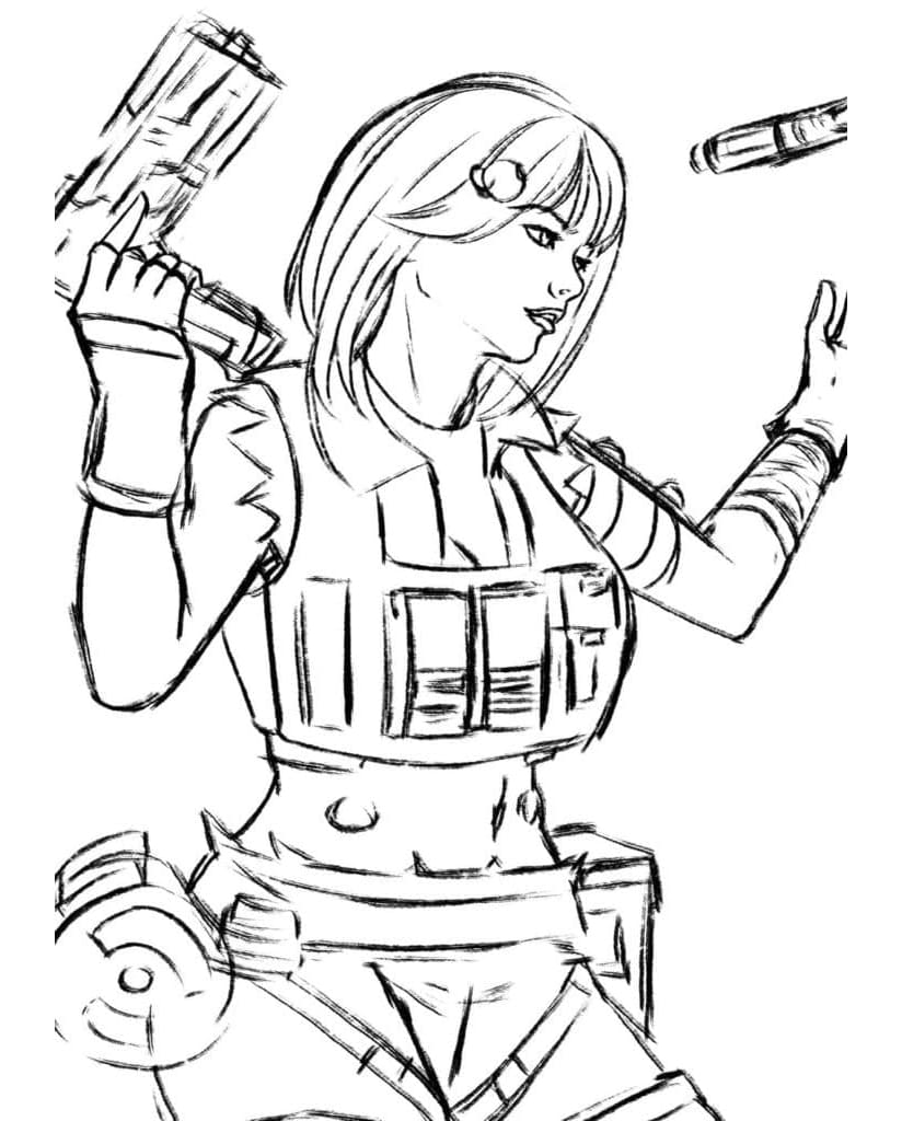 Drawing of Apex Legends Free Coloring Page