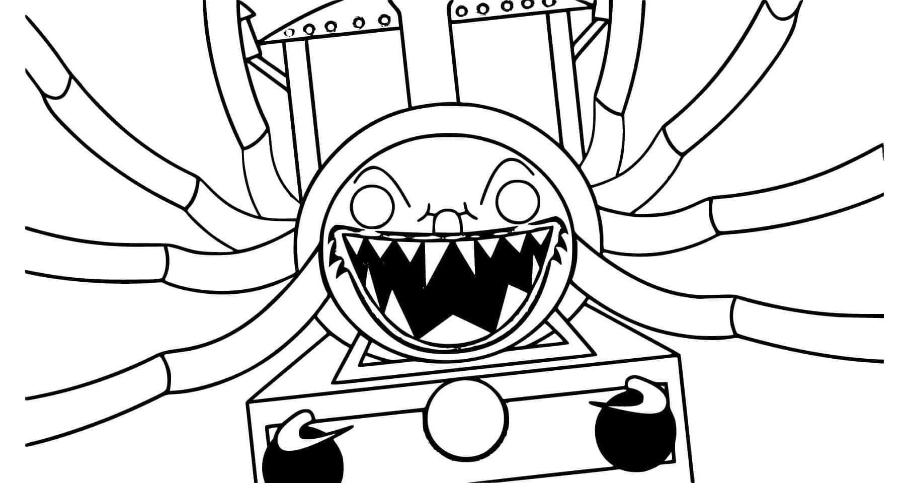 Dreadful Choo-Choo Charles Beast Coloring Page