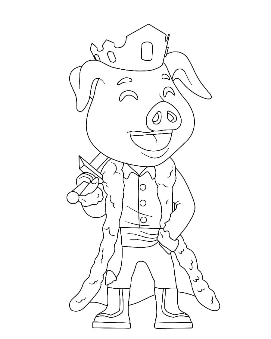 Dream SMP Pig Man Coloring Pages