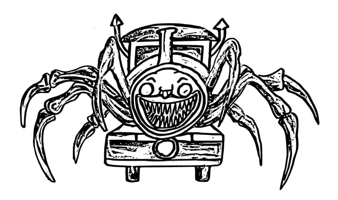 Eerie Choo-Choo Charles Coloring Page