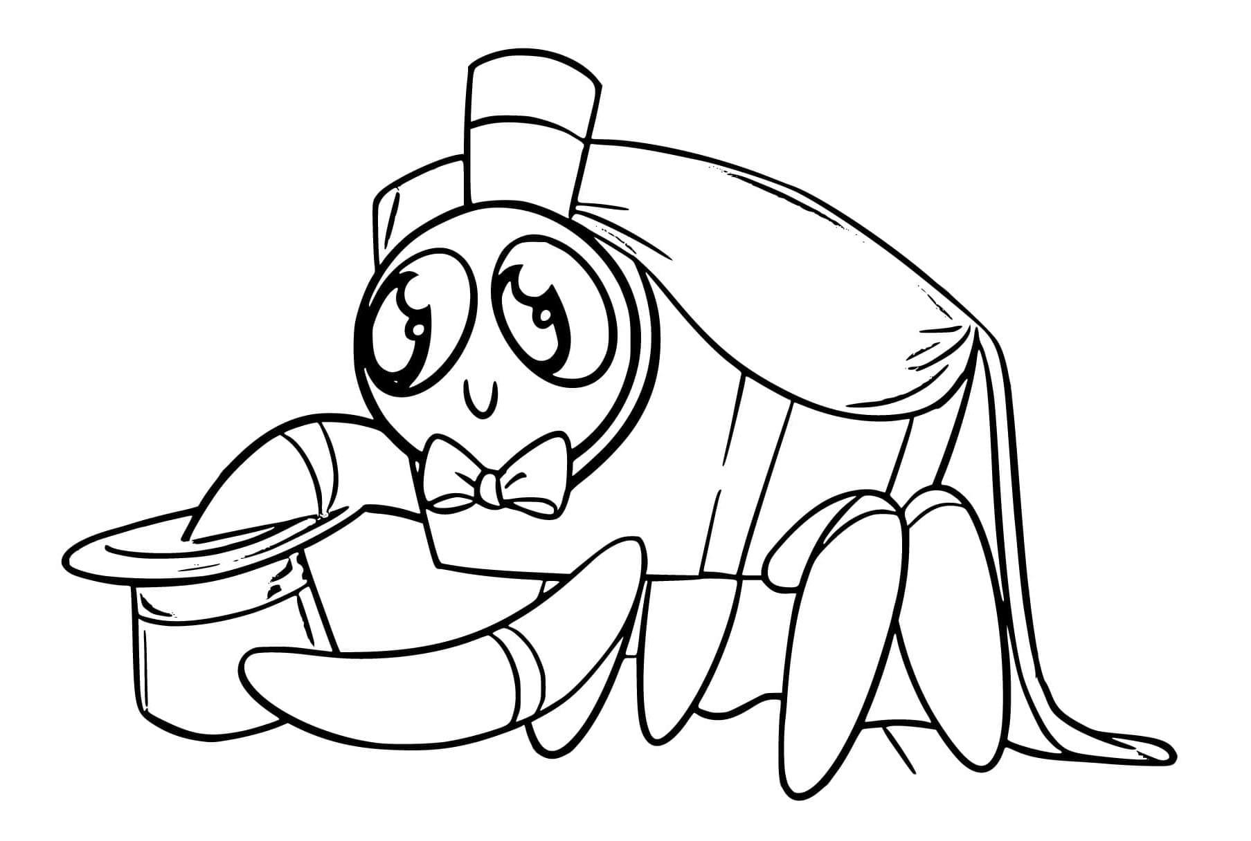 Enchanting Choo-Choo Charles Magician Coloring Page