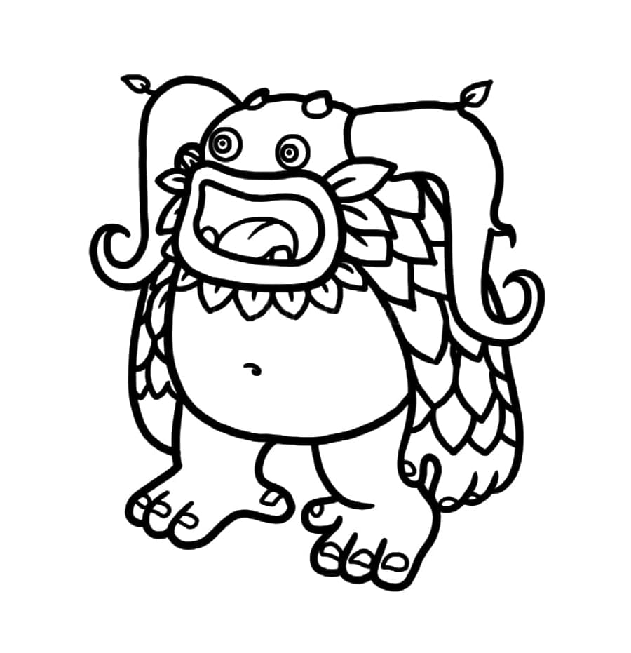 Entbrat draw from My Singing Monsters Coloring Page