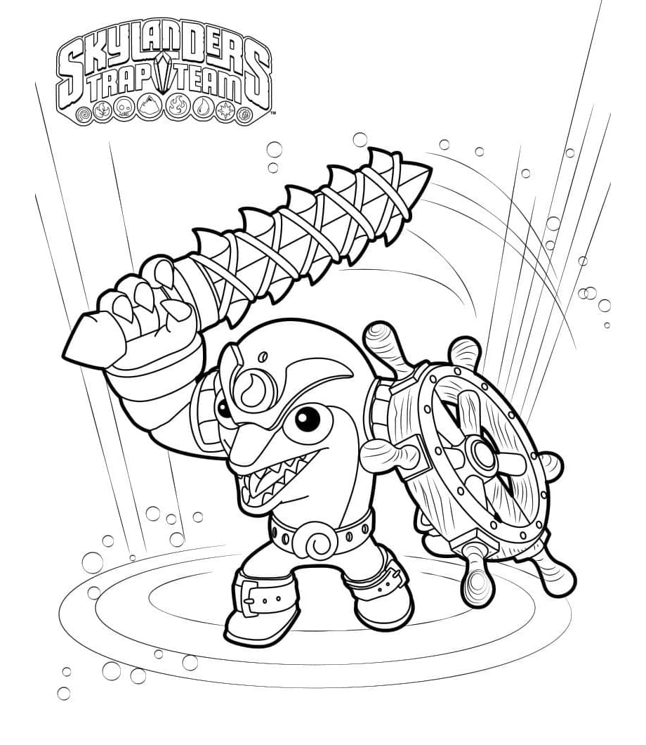 Flip Wreck Skylanders Free For Kids Coloring Page