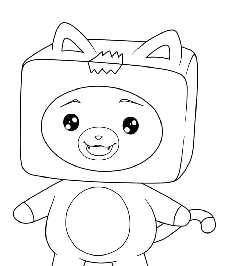 Foxy in LankyBox Mischievous Moments Coloring Page