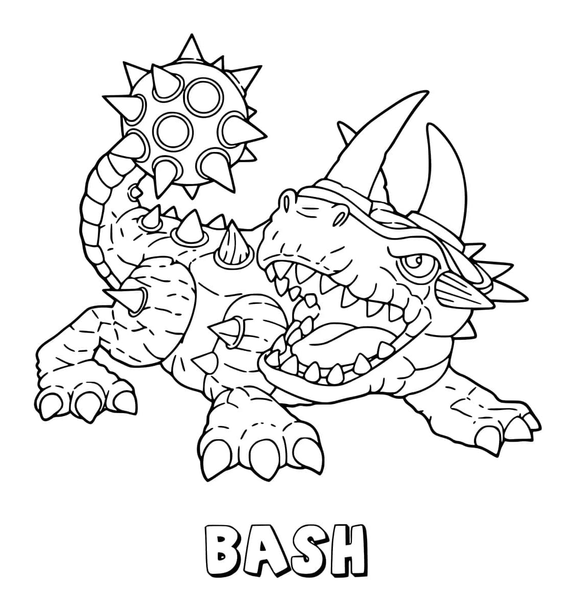 Free Bash From Skylanders Coloring Page