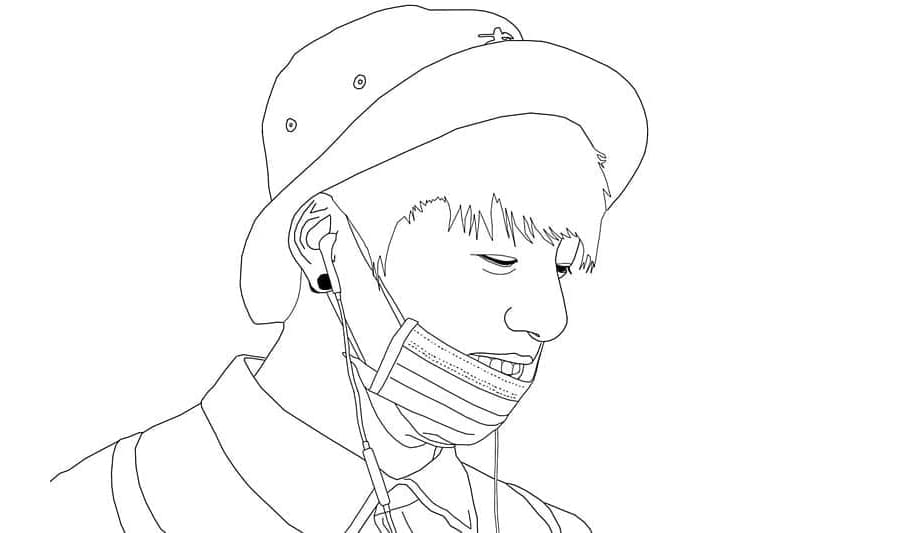 Free For Kids BTS Coloring Page