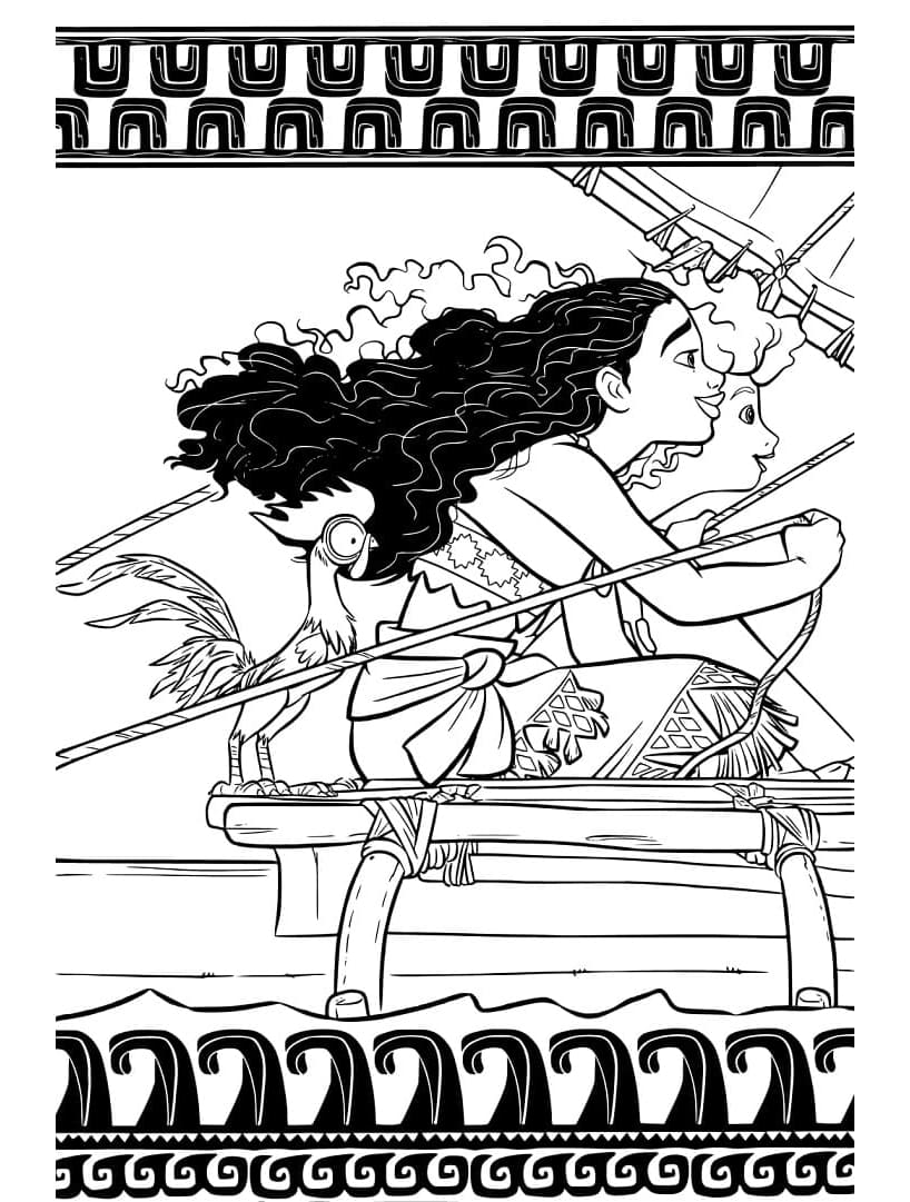 Free For Kids Moana Coloring Page