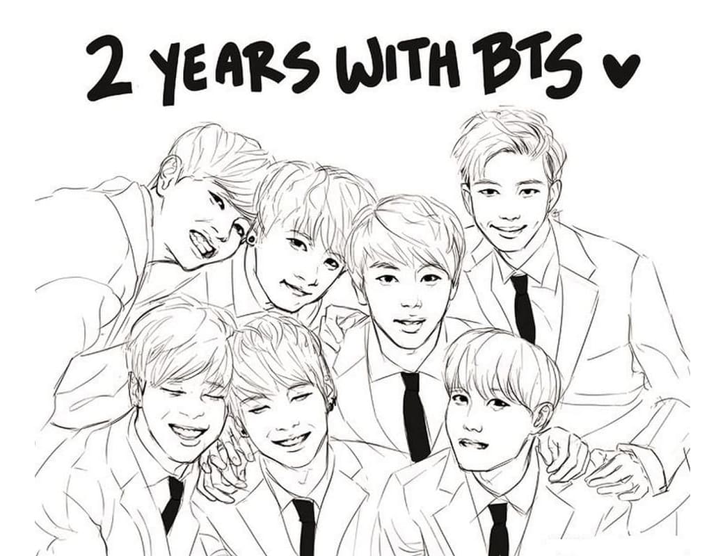 BTS Coloring Pages