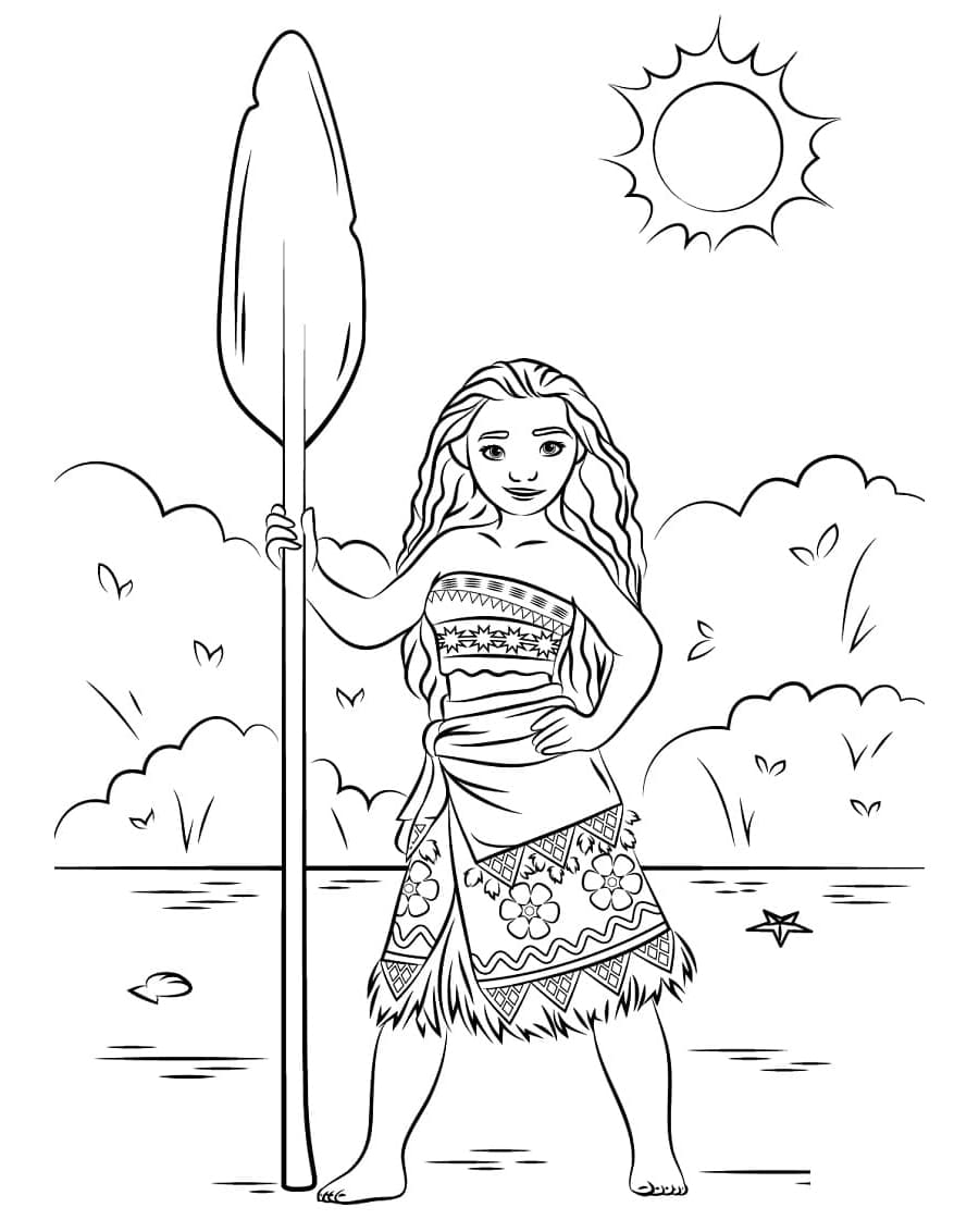 Free Image Moana Waialiki Coloring Page