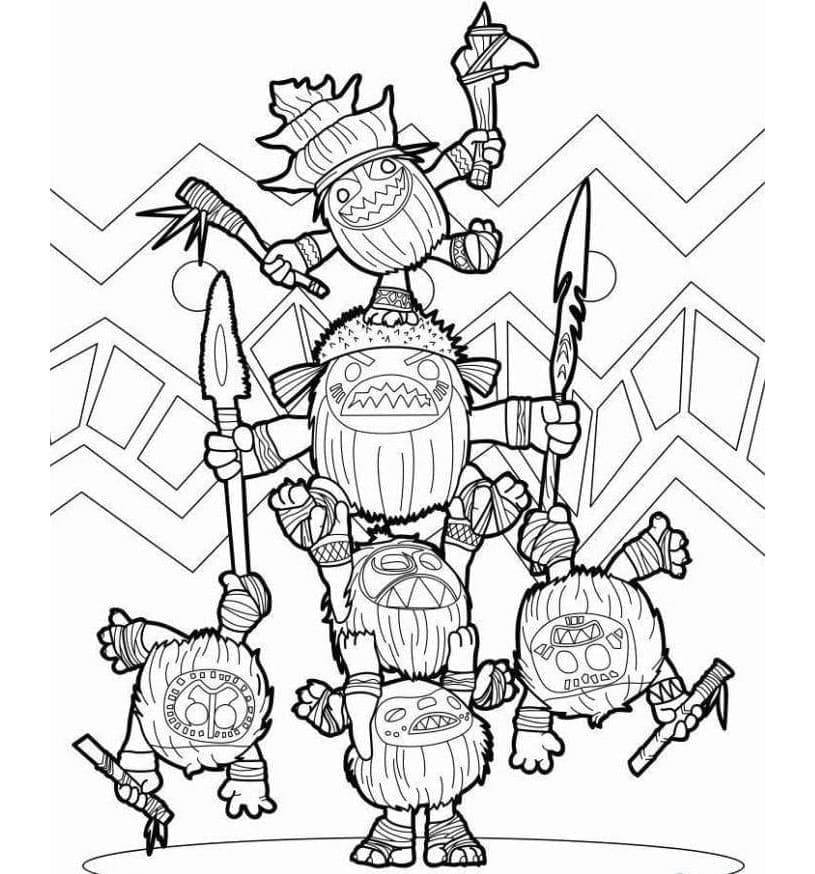 Free Image The Kakamora from Moana Coloring Page