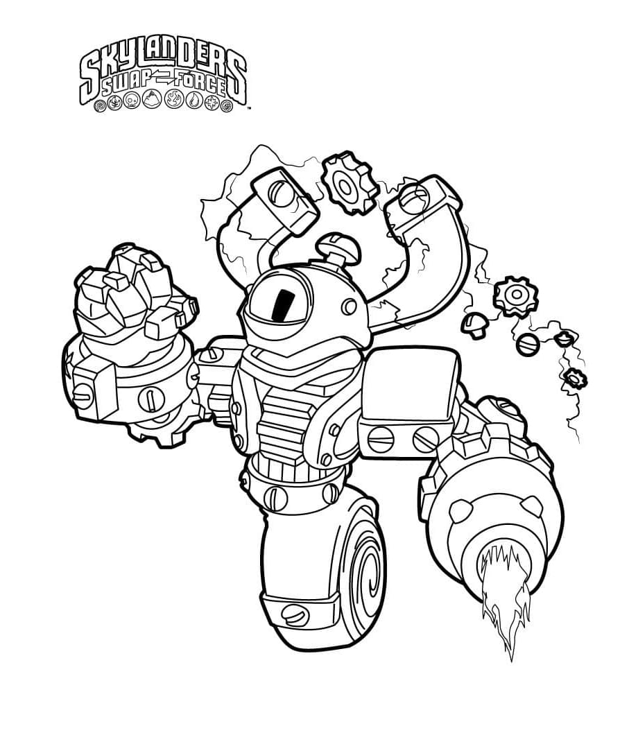 Free Magna Charge Skylanders Coloring Page