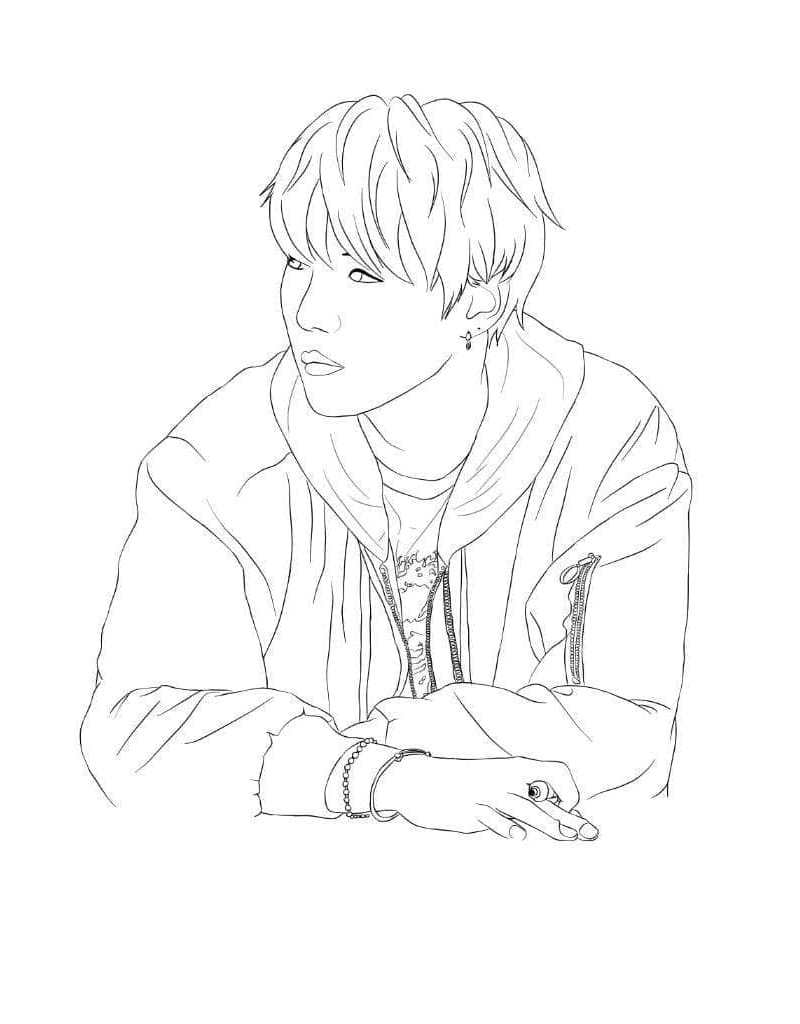 Free Print BTS Coloring Page