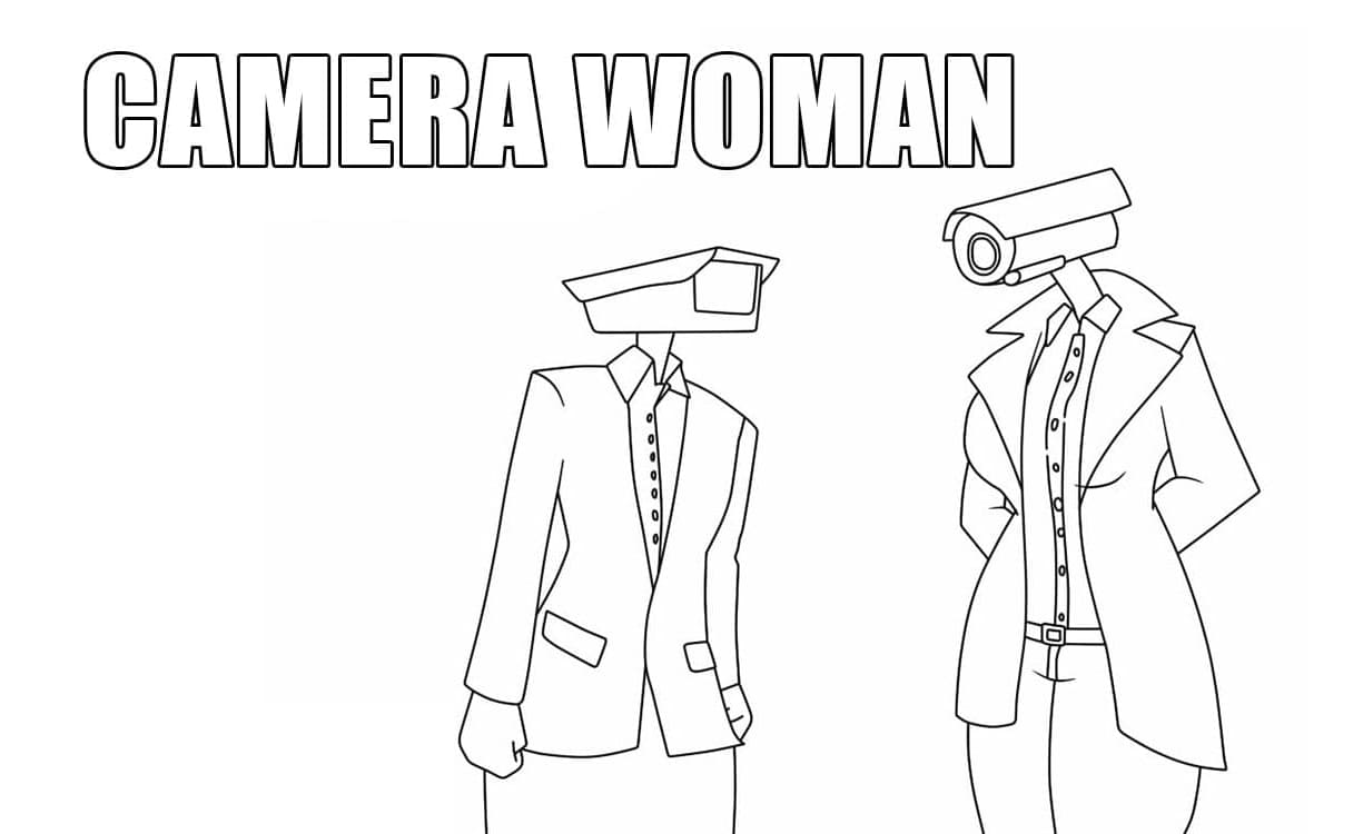 Free Print Camerawoman Coloring Page