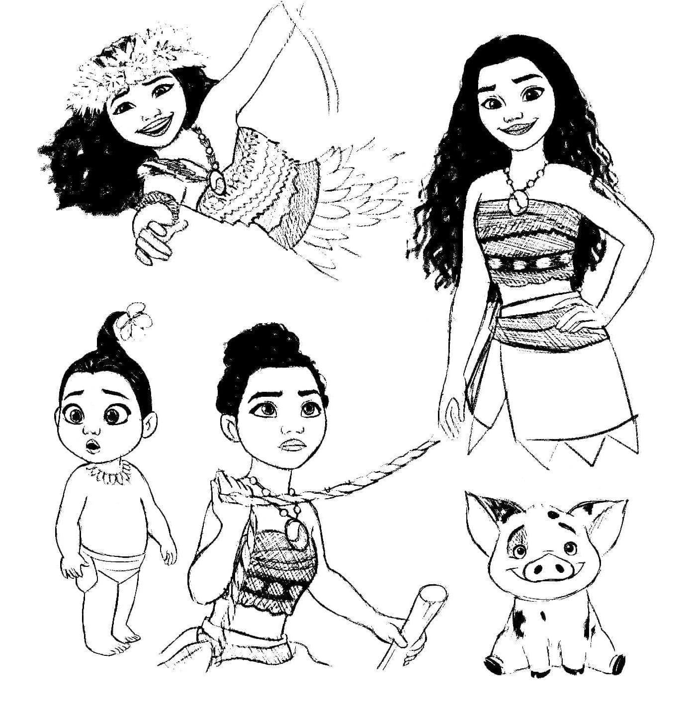 Free Print Moana Coloring Page