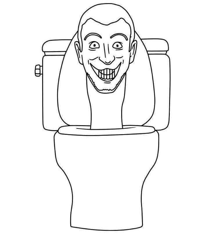 Free Print Skibidi Toilet Coloring Page