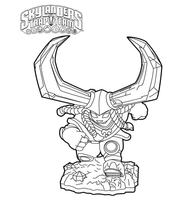 Free Print Skylanders Head Rush Coloring Page