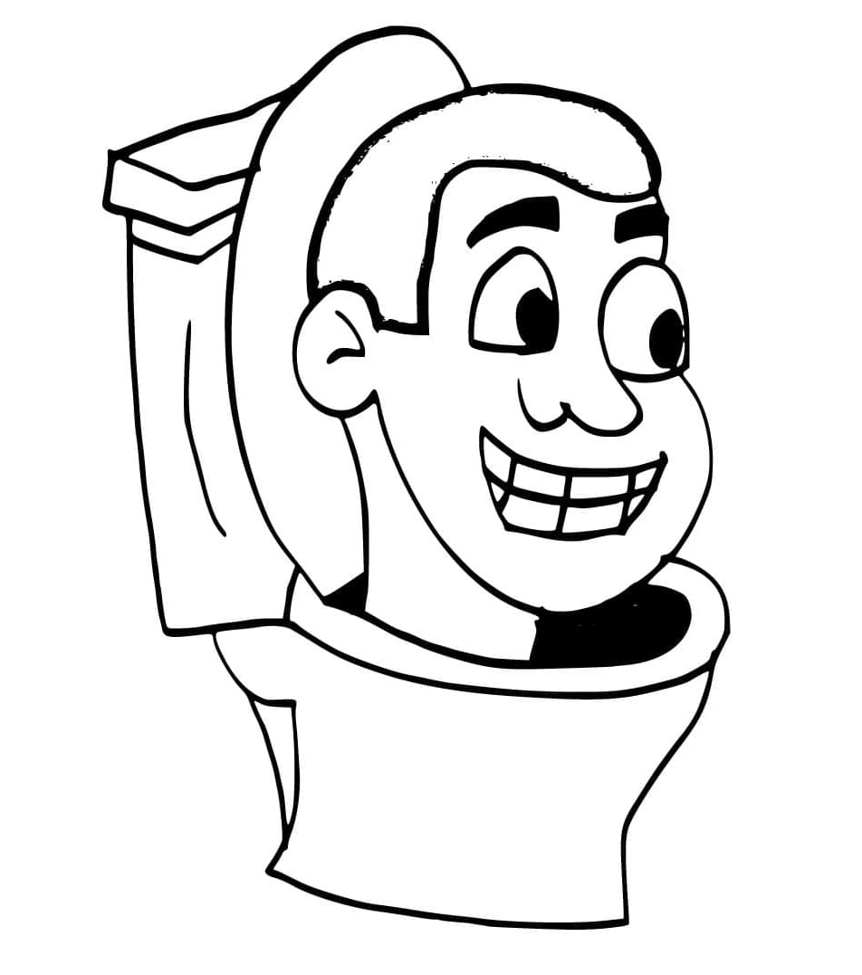 Free Printable Skibidi Toilet Coloring Page