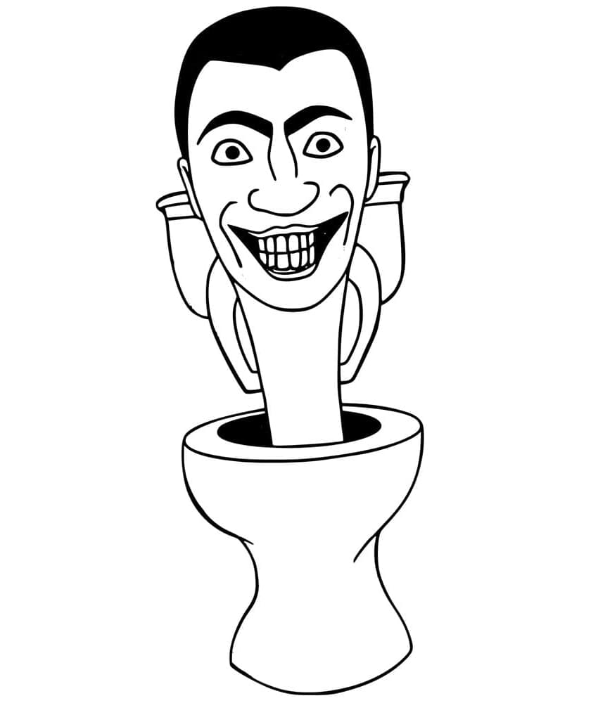 Free Printable Skibidi Toilet Coloring Page