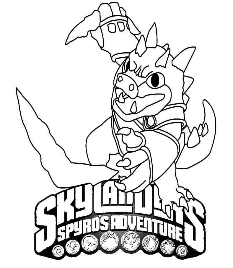 Free Printable Skylanders Dino Rang Coloring Page