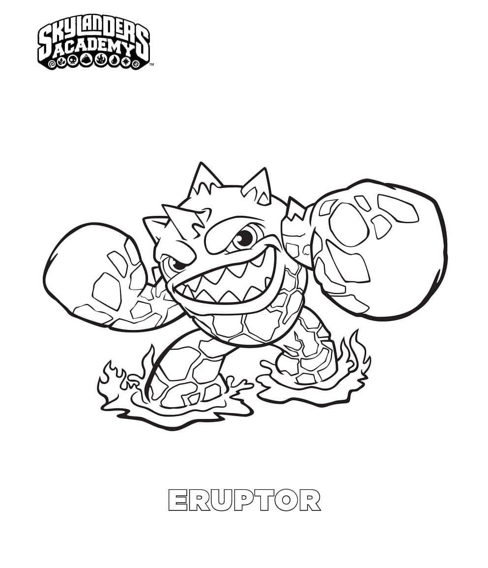 Free Printable Skylanders Eruptor Coloring Page