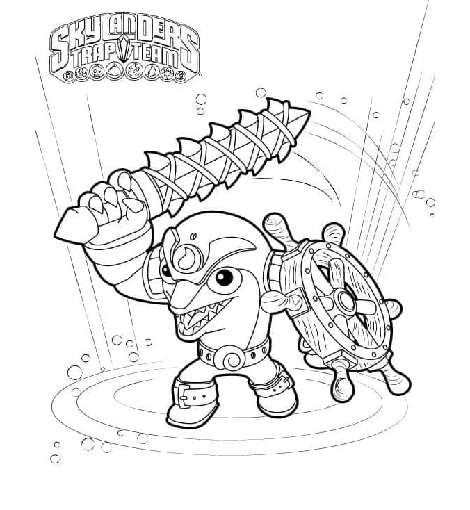 Free Printable Skylanders Flip Wreck Coloring Page