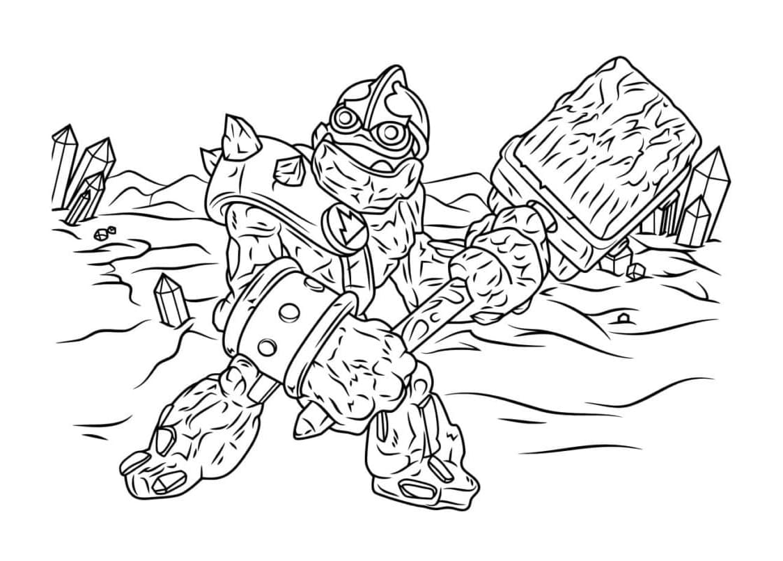 Free Printable Skylanders Giants Crusher Coloring Page