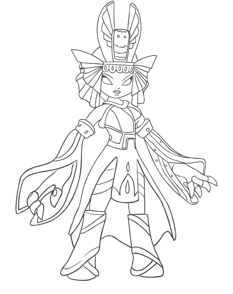 Free Printable Skylanders Golden Queen Coloring Page