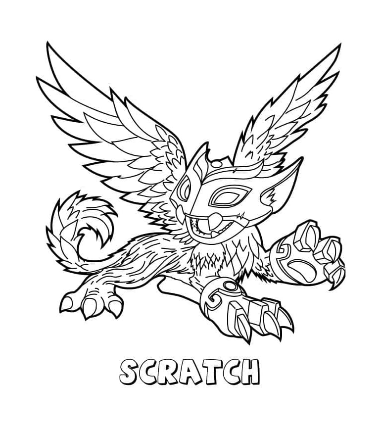 Free Printable Skylanders Scratch Coloring Page