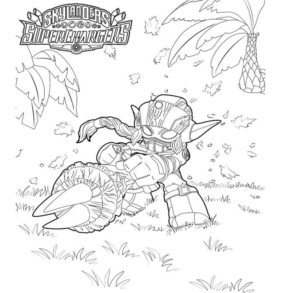 Free Printable Skylanders Stealth Elf Coloring Page