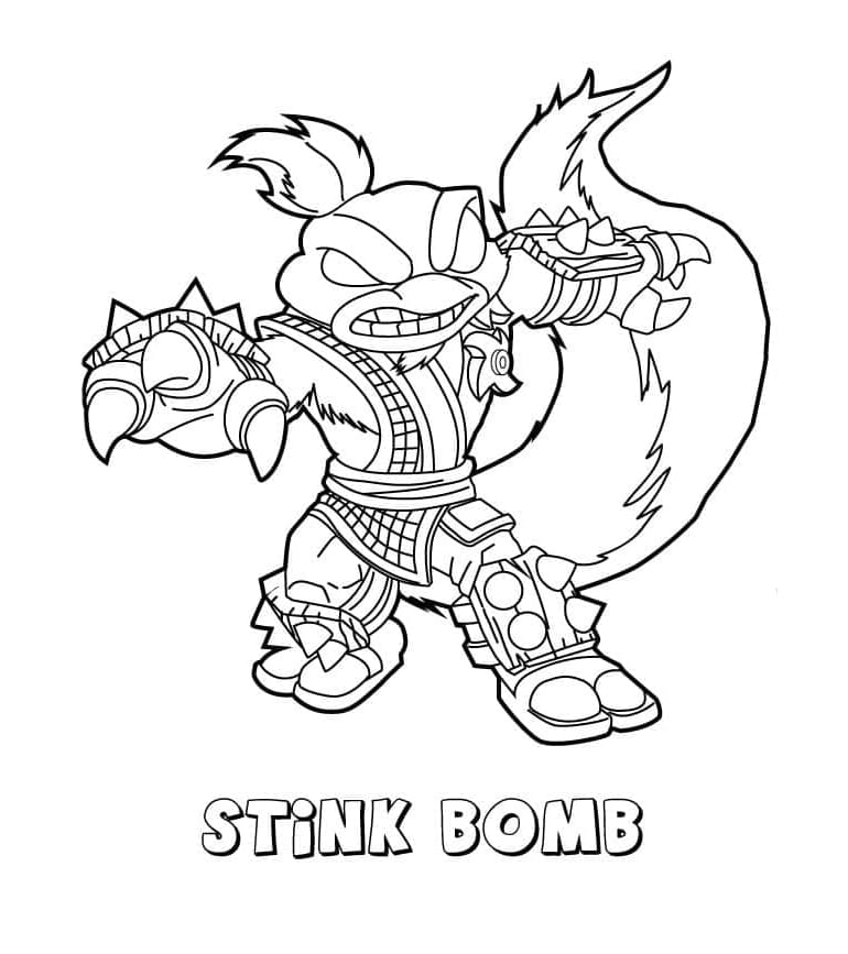 Free Printable Skylanders Stink Bomb Coloring Page