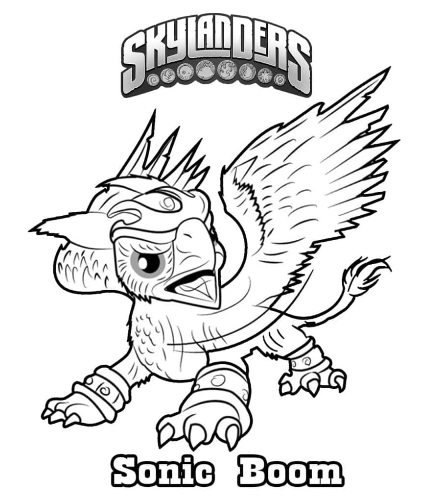 Free Printable Sonic Boom Skylanders Coloring Page