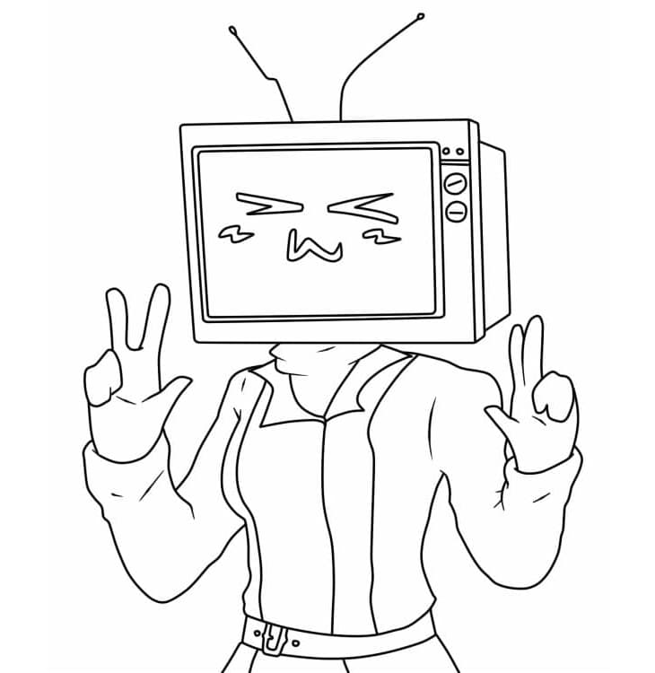 Free Printable TV Woman Coloring Page