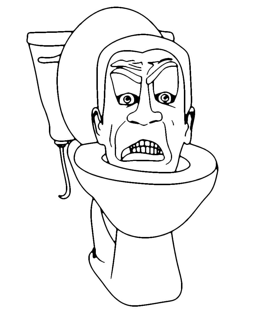 Free Skibidi Toilet Printable Coloring Page