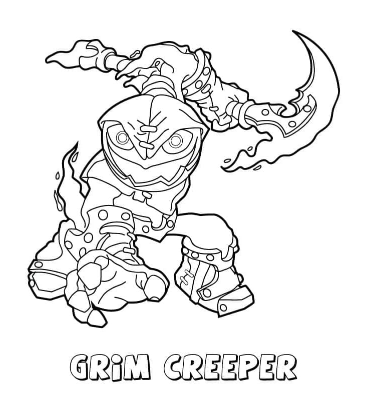 Free Skylanders Grim Creeper Coloring Page