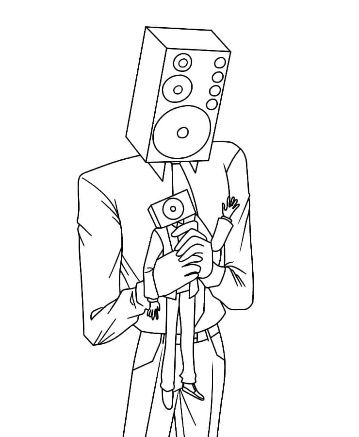 Free Speakerman Skibidi Toilet Coloring Page