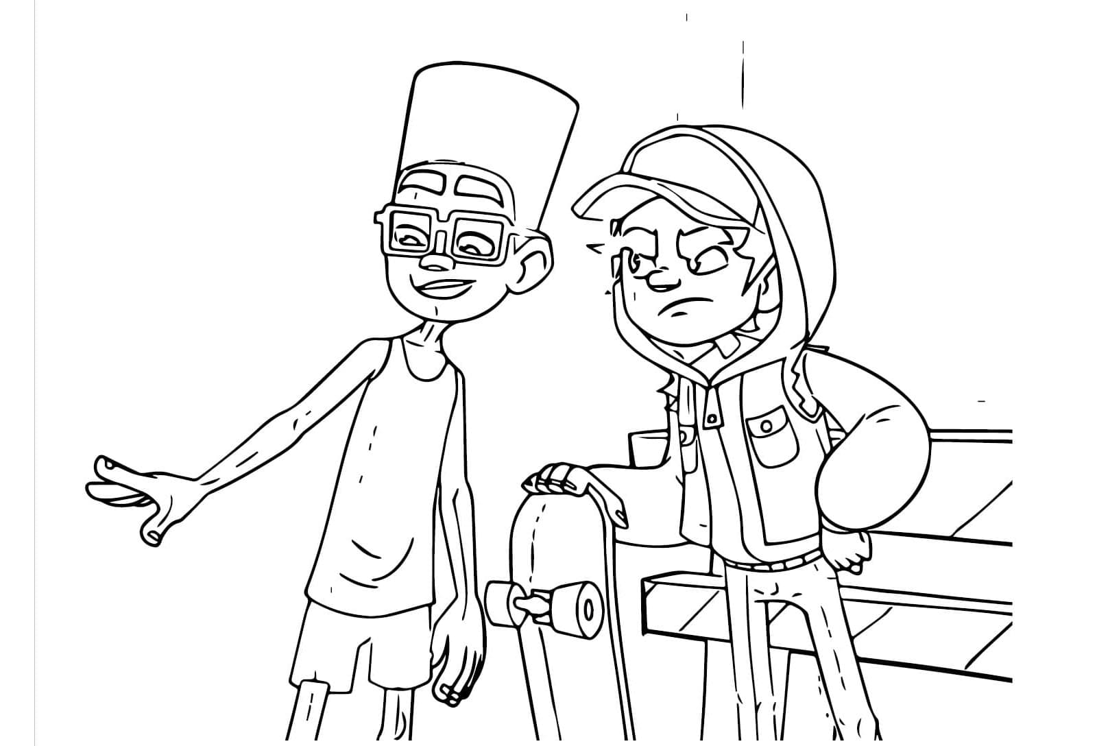 Fresh Jake's Subway Surfers Adventure Coloring Page